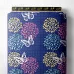 Butterfly flower style with pink,blue colors