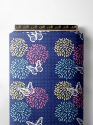 Butterfly flower style with pink,blue colors