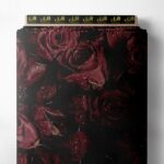 Rose flower style with red,black colors