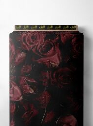 Rose flower style with red,black colors