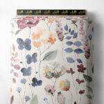 Petal flower style with pink,green colors