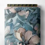 Petal flower style with green,pink colors