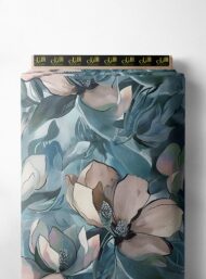 Petal flower style with green,pink colors