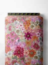 Bloom flower style with pink,red colors