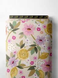 Lemon flower style with pink,yellow colors