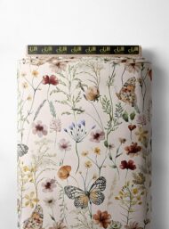 Butterfly flower style with yellow,green colors