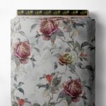 Rose flower style with grey,pink colors