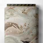 Wave nature style with brown,green colors