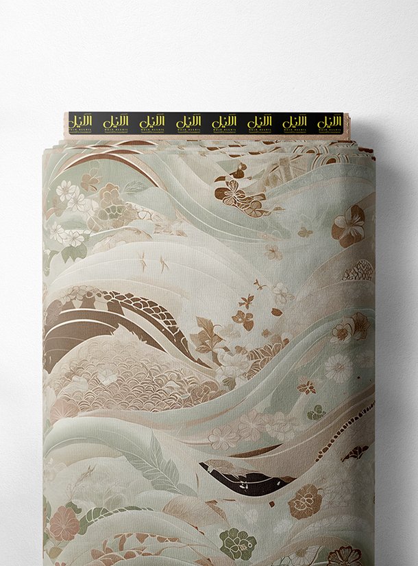 LAI01-3184_1.jpg Wave nature style with brown,green colors - Image 1