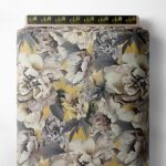 Petal flower style with grey,yellow colors