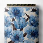 Petal flower style with blue,black colors