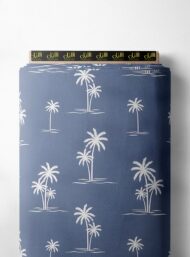 Palm nature style with white, blue colors