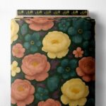 Rose flower style with yellow,pink colors