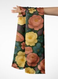 Rose flower style with yellow,pink colors - Image 3