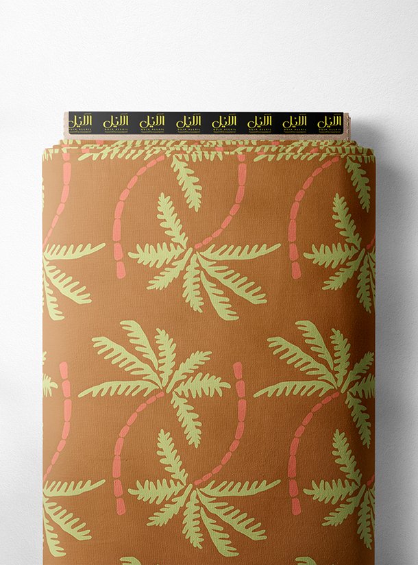 LAI01-3206_1.jpg Palm nature style with green,orange colors - Image 1