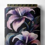 Petal flower style with purple,white colors