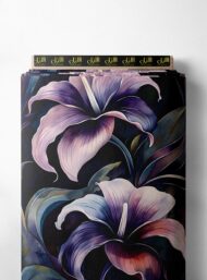 Petal flower style with purple,white colors