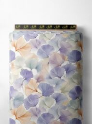 Leaf flower style with purple,orange colors