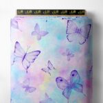 Butterfly flower style with purple,blue colors
