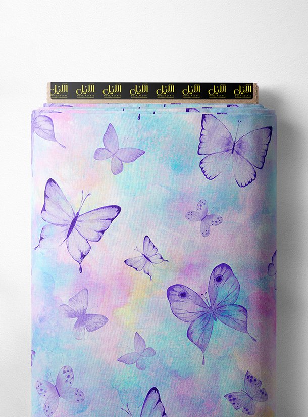 LAI01-3220_1.jpg Butterfly flower style with purple,blue colors - Image 1