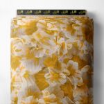 Bloom flower style with white, yellow colors