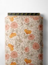 Bloom flower style with pink,orange colors