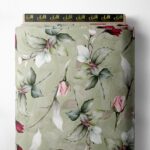 Rose flower style with green,pink colors