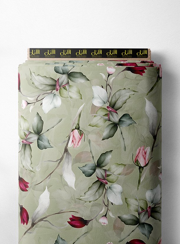 LAI01-3230_1.jpg Rose flower style with green,pink colors - Image 1