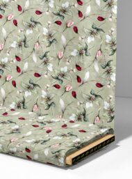 Rose flower style with green,pink colors - Image 4