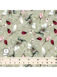 Rose flower style with green,pink colors - Image 5