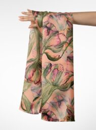 Tulip flower style with pink,green colors - Image 3