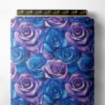 Rose flower style with blue,purple colors