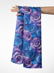 Rose flower style with blue,purple colors - Image 3