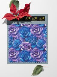 Rose flower style with blue,purple colors - Image 6