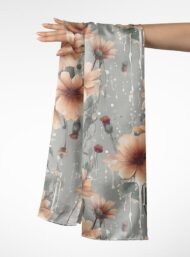 Bloom flower style with grey,pink colors - Image 3