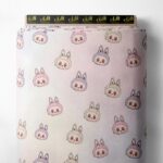 Bunny animal style with pink,grey colors