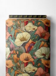 Petal flower style with orange,white colors