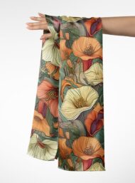 Petal flower style with orange,white colors - Image 3