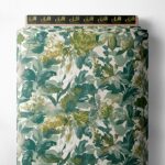 Leaf flower style with green,white colors