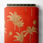 Palm nature style with red,brown colors