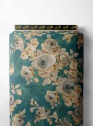 Rose flower style with grey,green colors