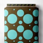 Circle geometric style with blue, brown colors