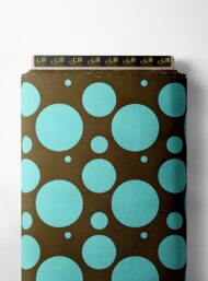 Circle geometric style with blue, brown colors