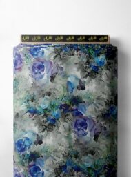 Rose flower style with blue,green colors