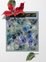 Rose flower style with blue,green colors - Image 6
