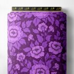 Bloom flower style with purple, green colors