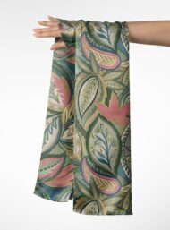 Leaf flower style with green, pink colors - Image 3