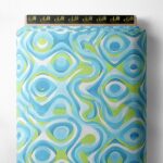 Circle geometric style with blue,green colors