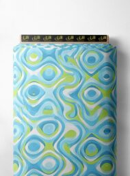 Circle geometric style with blue,green colors