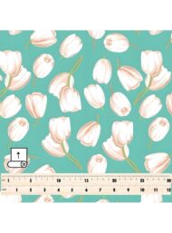 Tulip flower style with white, green colors - Image 5